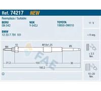 FAE Candeletta per BMW TOYOTA 74217