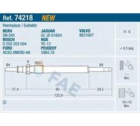 FAE Candeletta per FORD JAGUAR PEUGEOT VOLVO 74218