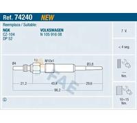 Candela incandescente 74240 FAE per VW SEAT AUDI SKODA