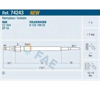 Candela incandescente 74243 FAE per AUDI VW SEAT SKODA