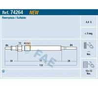 FAE 74264 Candela di pre-riscaldamento