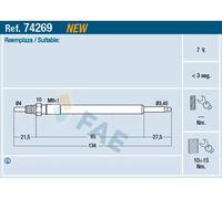 Candela incandescente 74269 FAE per VOLVO C70 II Cabriolet V50 S40 II XC60 I SUV