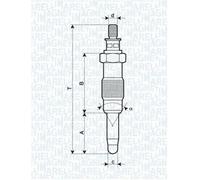 Magneti Marelli Candeletta di preriscaldo 062583003304 UX13A per Mercedes Vito