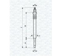 Candela incandescente Candeletta metallica 062900013304 MAGNETI MARELLI