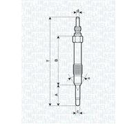 MAGNETI MARELLI Candeletta OPEL,FIAT,ALFA ROMEO 062900014304 46754154,60816139,71735458 Candeletta 71735458,46754154,60816139,71735458,93180295