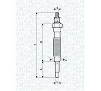 MAGNETI MARELLI Candelette per Mitsubishi COLT II 1.8 Gl Diesel Pajero I Canvas