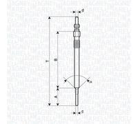 Magneti Marelli 062900141304 Candeletta di Preriscaldo