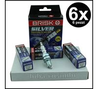 Candela Kit 6 Candele Gpl Metano Brisk Silver DR15YS-9 Audi Coupe (89) 1988-1996