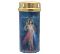 Candela LED Devozionale Con Cappuccio E Preghiera - Misericordia Divina
