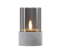 Candela LED In Vetro Grigia Kalio