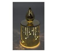 Candela led Pre Qu' Italia D3852 Stelle traforate effetto flash Vetro