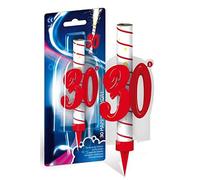 Candela Luminosa Fontana Fiaccola 30 Anni - Magic Flambè per Torta e Dolci - Ideale per Compleanni, Feste, Party, anniversari ECC.