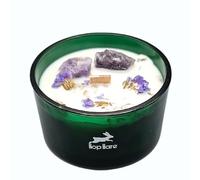 Candela Magica con Fiori e Gemme Hop Hare - Candela Cera di soia fatta a mano - 8,8x5cm (La Luna)