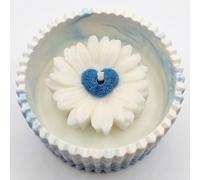 Candela Margherita tra le nuvole - Bianca / Blu / Mango, Lime