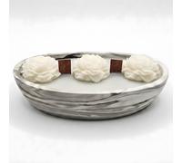 Candela Marmo Fumè - Bianco / Grigio / Cedro, Ambra Nera KP40126