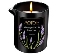 Candela Massaggio 240ml con Olio di Lavanda/Rosa,Candela Bassa Temperatura