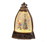 Candela natalizia a LED, luce notturna a forma di Babbo Natale, luce notturna a forma di cono nevicata, decorazioni natalizie, candele vintage per decorazione (stile ragazzo)