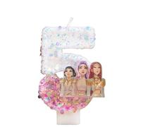 Candela Numerica A Tema K-Pop Per Feste, Accessorio Decorativo Per Torte E Party A Tema Cartone Animato Streghe Cacciatrici, Per Compleanni E Celebrazioni Festose (Rosa-5)