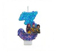 Candela Numerica A Tema K-Pop Per Feste, Accessorio Decorativo Per Torte E Party A Tema Cartone Animato Streghe Cacciatrici, Per Compleanni E Celebrazioni Festose (Blu-3)