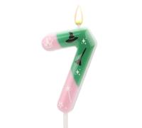 Candela Numero Strega, Candele Compleanno Rosa e Verdi Topper per Torta Numero Decorazioni Torte Perfette per Feste a Tema Compleanno Halloween e Streghe(7)