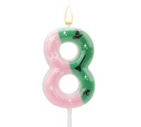 Candela Numero Strega, Candele Compleanno Rosa e Verdi Topper per Torta Numero Decorazioni Torte Perfette per Feste a Tema Compleanno Halloween e Streghe(8)