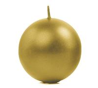 Candela oro Rotonda a Palla 5cm sfera Decorativa in Cera per Candelieri natale Centrotavola a pallina Ideale per Decorazioni Natalizie Tavola Ambienti Tonda Per Atmosfere Calde e Raffinate