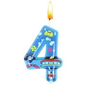 Candela Paw Dog, Candele Numero 4 Paw Dog, Candela 4 Anni Bambino, Cake Topper, Candele a Tema, Articoli per Feste, Ragazzi e Ragazze, Festa di Nozze, Compleanno dei Bambini, Baby Shower
