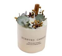 Candela Per Aromaterapia Ai Fiori Secchi, Compleanno, San Valentino, Anniversario Coperchio Di Vetro E Tappetino Di Legno Non Inclusi, (Verbena al limone)