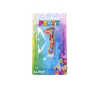 Candela per festa numero 1 con strisce