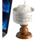 Candela Per Profumi Camellia - Design Elegante Con Tazza Da Tè, Supporto Per Fragranze In Ceramica | Candela Decorativa Per Aromaterapia Per Decorazioni Per La Casa, Regalo Per Le Vacanze, Rilassament