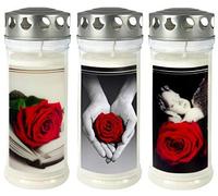 Candela per tomba - Lumino - candela commemorativa - Set di 3 candele a lunga durata 150 - 160 ore