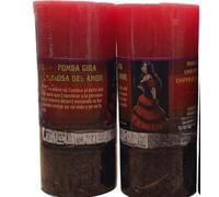 Candela POMBA. DEA DELL'AMORE. Bicolore Rosso e Nero, Esoterica. Velon preparato Pomba Gira. Rituale d'Amore Candele RITUALI per ATTRAE L'AMORE. Candele apre la strada dell'amore