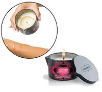 Candela profumata aroma fragola senza cera diventa olio per massaggi erotici hot