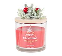 Candela profumata dorata, rossa, verde e marrone 160g