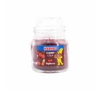 Candela profumata Haribo, giara in vetro piccola, profumatore per ambienti, al gusto ispirato compatibile con coca cola alla ciliegia, idea regalo originale 85gr