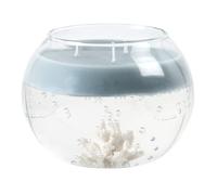 Candela profumata in gel blu e trasparente