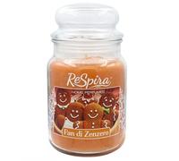 Candela Profumata in Giara Grande di Vetro,Clicca e Scegli le Profumazioni,Lunga Durata 130h,Stoppino Cotone e Cera di Alta Qualità,Made in Italy, Profumatore Ambiente Casa Regalo(1Pz,PAN DI ZENZERO)