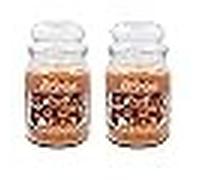 Candela Profumata in Giara Grande di Vetro, Durata 130 Ore, 2 Pz- PAN DI ZENZERO