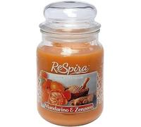 Candela Profumata in Giara Grande, Durata 130 Ore, 3 Pz- MANDARINO E ZENZERO