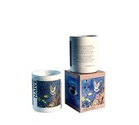 Candela profumata in vaso di porcellana con decorazione artistica - Collezione Naive - Profumazione Sardegna al fico fresco - Durata 44 ore - Cereria Di Giorgio