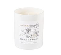 Candela profumata in vetro bianco con cera vegetale