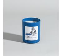 Candela profumata in vetro blu e cera vegetale