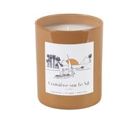 Candela profumata in vetro marrone con cera vegetale