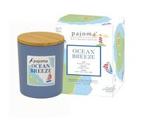 Candela profumata in vetro Ocean Breeze, 140 g, con coperchio in bambù, durata 27 ore, fragranza intensa, candela in confezione regalo | brezza fresca con bergamotto, arancio e lavanda, decorazione di