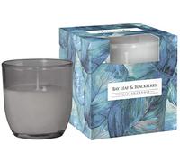 Candela profumata in vetro pastello, aroma: foglia di alloro e mora, dimensioni: ø 7,6 x 7,6 cm, durata 22 ore