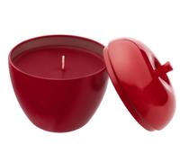 Candela profumata natalizia IKEA VINTERFINT in latta di metallo, mela rossa b...