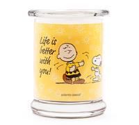Candela profumata Snoopy Peanuts Aromatica Regalo per ambienti in vetro 250 g