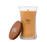 Candela profumata WoodWick con stoppino scoppiettante | Candela clessidra grande Golden Bourbon | Candele a lunga combustione: Fino a 130 ore | Regali perfetti per le donne