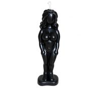 Candela Ritualistica Donna, Nera, Forma Femminile, 21 cm, per Rituali Magici e Protezione