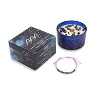 Candela Segni Zodiacali con Gemme, Bracciale Incluso, Idea Regalo (Acquario)
